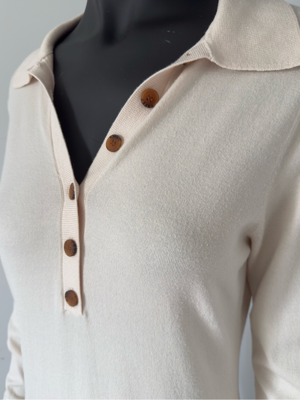 131. 525 America Cream Polo-Style Midi Dress - Picture 5 of 10